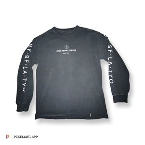 Mens Huf Worldwide long sleeve tee | size M